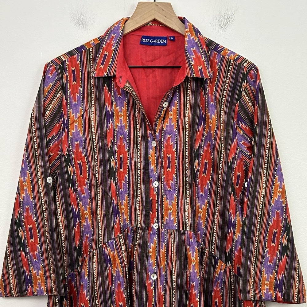 Ro's Garden Dress Mini‎ Multicolor Cotton Size M - Picture 4 of 15